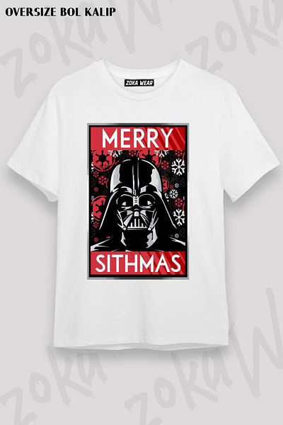 ZOKAWEAR Tricou unisex oversize Darth Vader Sithmas cu imprimeu