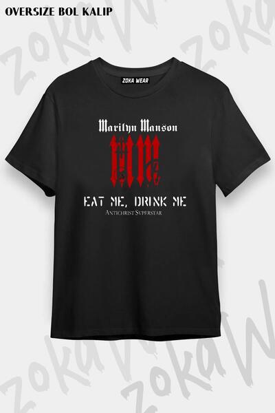 ZOKAWEAR Unisex Oversize Mold Eat Me Drink Me Μπλουζάκι με στάμπα Marilyn Manson