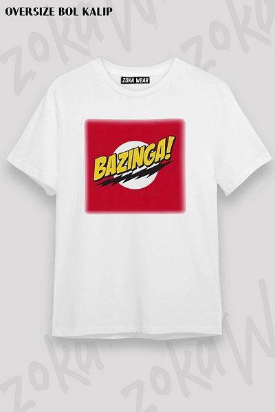 ZOKAWEAR تي شيرت مطبوع بتصميم The Big Bang Theory مقاس كبير للجنسين