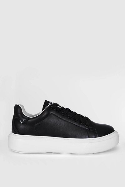 Lufian Amy 121230016   Pantofi de piele neagră unisex - Pantofi sport