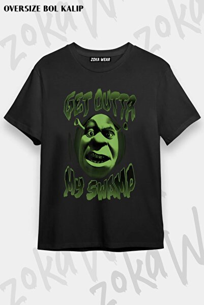ZOKAWEAR Shrek - Μπλουζάκι με στάμπα Unisex Oversize Get Outta My Swamp