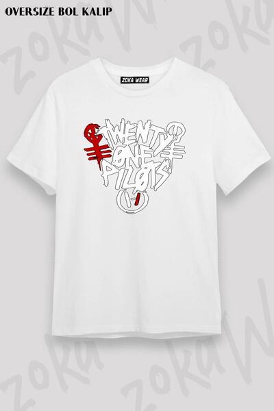 ZOKAWEAR تيشيرت مطبوع بتصميم Twenty One Pilots 2 مقاس كبير للجنسين