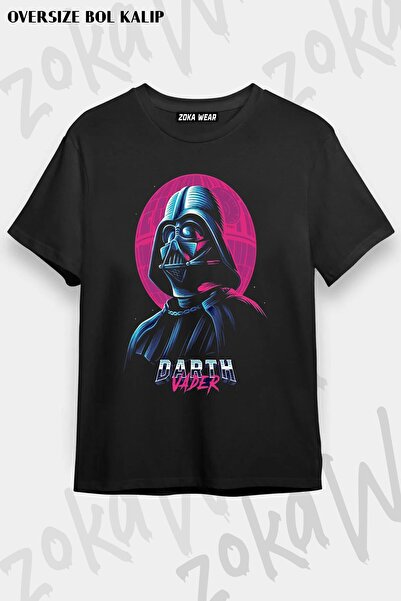 ZOKAWEAR تي شيرت Starwars Darth Vader Neon مطبوع للجنسين