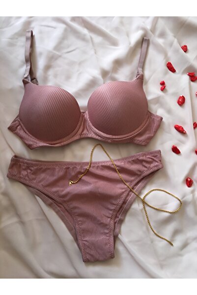 ERAVEN Aria Corded Patterned Supported Bra Set (625t)