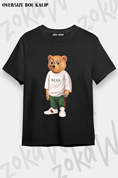 ZOKAWEAR Μπλουζάκι Unisex Oversize Teddy Printed - Κομψό σχέδιο Baron Cool