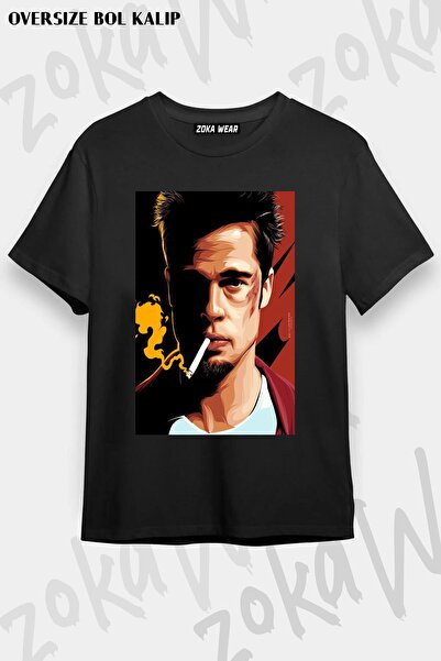 ZOKAWEAR Μπλουζάκι με μοτίβο Unisex Oversize Brad Pitt και Tyler Durden Fight...