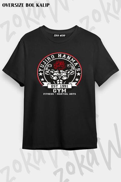 ZOKAWEAR تي شيرت مطبوع بتصميم Yujiro Hanma Baki للجنسين مقاس كبير