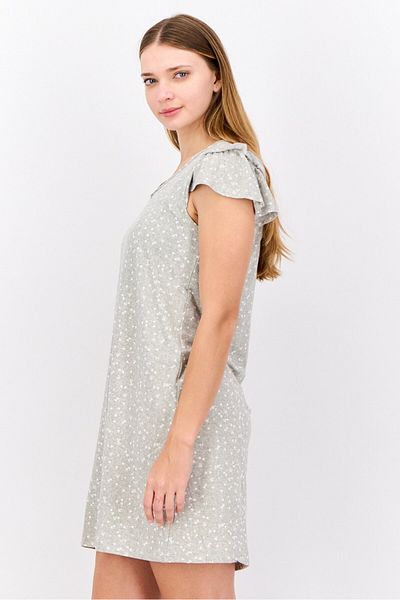 Company Ellen Tracy Women Allover Print Pajama Gown, Grey Combo