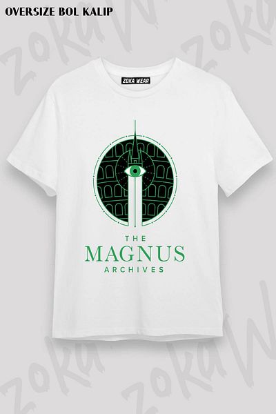 ZOKAWEAR Unisex Oversize Mold The Magnus Archives Panopticon Design εμπριμέ μπλουζάκι