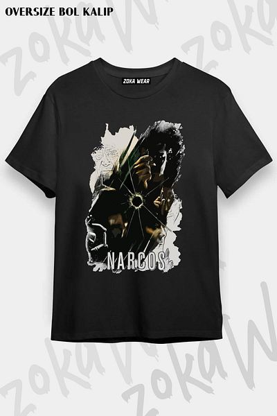 ZOKAWEAR Μπλουζάκι με στάμπα Unisex Oversize Narcos Pablo Escobar Design