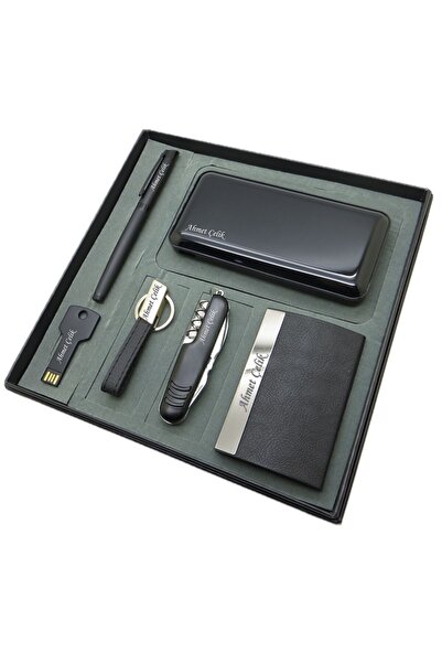 Signator Kişiye Özel Set - 10000 Mah Powerbank + Fonksiyonlu Çakı  + 32gb. An...
