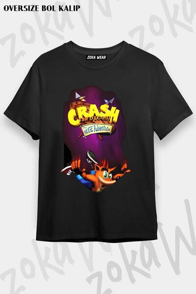 ZOKAWEAR Tricou unisex oversize cu imprimeu Crash Bandicoot v2