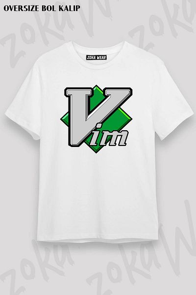 ZOKAWEAR Μπλουζάκι με στάμπα Unisex Oversize Fit Vim2 Design