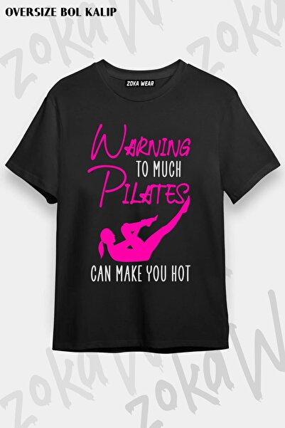 ZOKAWEAR Unisex Oversize Kalıp Pilates Özel v2 Tasarım Baskılı Tshirt