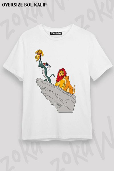 ZOKAWEAR Μπλουζάκι με στάμπα Unisex Oversize Lion King 2 Design