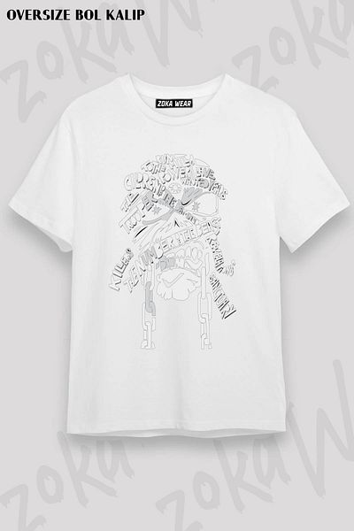 ZOKAWEAR Μπλουζάκι με στάμπα Unisex Oversize Iron Maiden Power Design