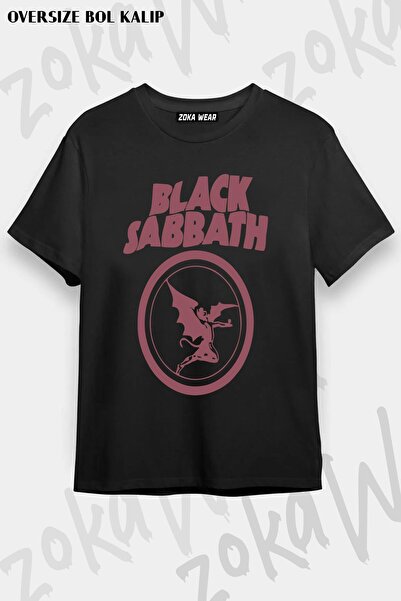 ZOKAWEAR Tricou unisex oversize cu imprimeu Black Sabbath Design