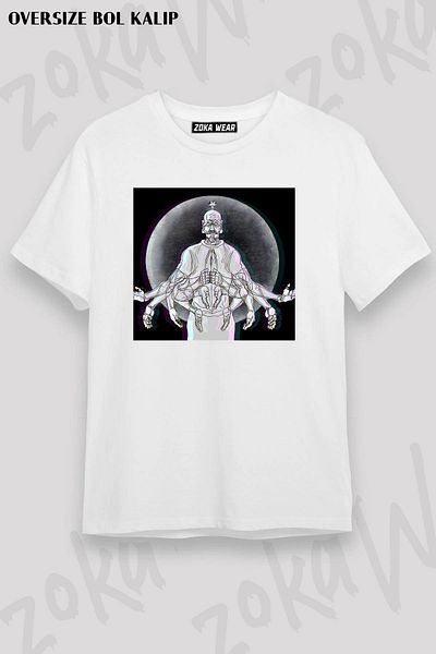 ZOKAWEAR Μπλουζάκι με στάμπα Unisex Oversize Netero Design
