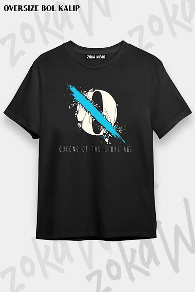 ZOKAWEAR Μπλουζάκι με στάμπα Unisex Oversize Queens Of The Stone Age Design