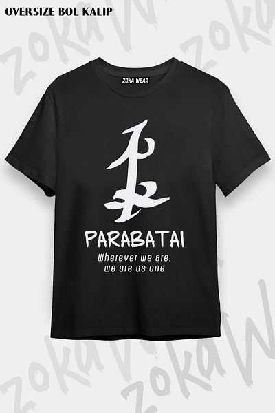 ZOKAWEAR Μπλουζάκι με μοτίβο Unisex Oversize Shadowhunters Rune Parabatai