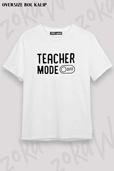 ZOKAWEAR Unisex Oversize Mold Teacher Teacher Design Printed Tshirt