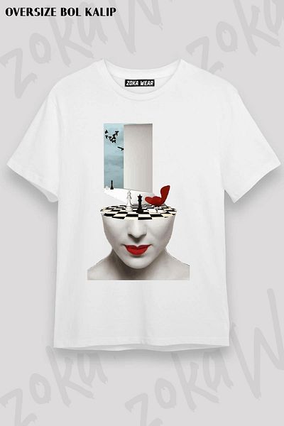 ZOKAWEAR Μπλουζάκι με στάμπα Unisex Oversize Chess2 Design