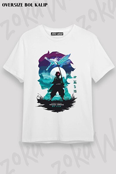 ZOKAWEAR Tricou cu imprimeu Tanjiro Kamado unisex Demon Slayer