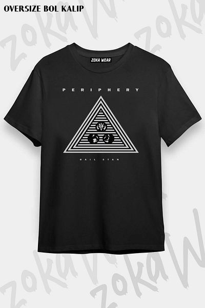 ZOKAWEAR Tricou unisex oversize cu imprimeu Periphery Hail Stan Design