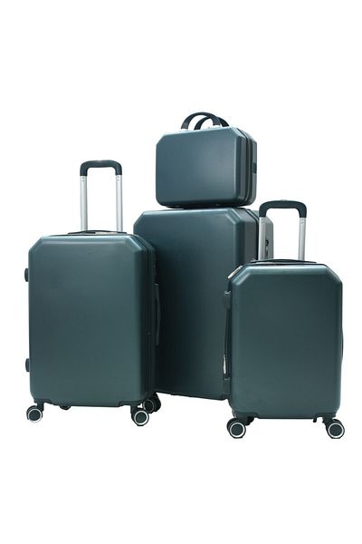 MORANO 3-Piece Unisex Morano Travel Luggage Trolley Set Dark Green Size 28''-24''-20'' Inches.