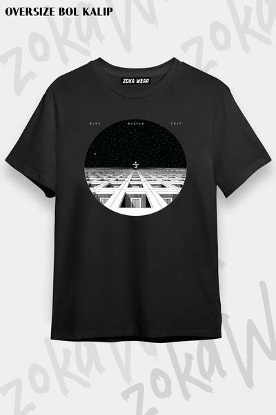 ZOKAWEAR Unisex Oversize kroj Mold Blue Oyster Cult Design Štampano majica