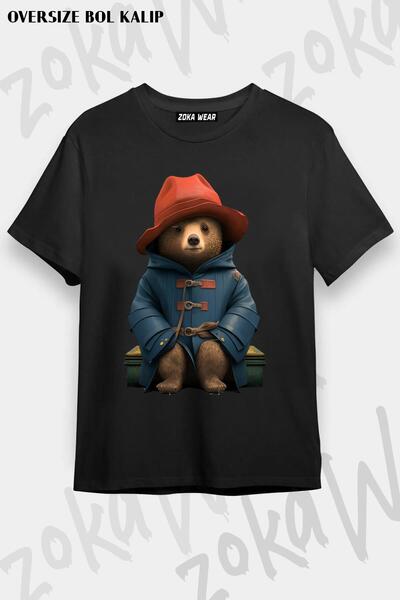 ZOKAWEAR Унисекс тениска с щампа на мечето Падингтън и куфар с голям размер