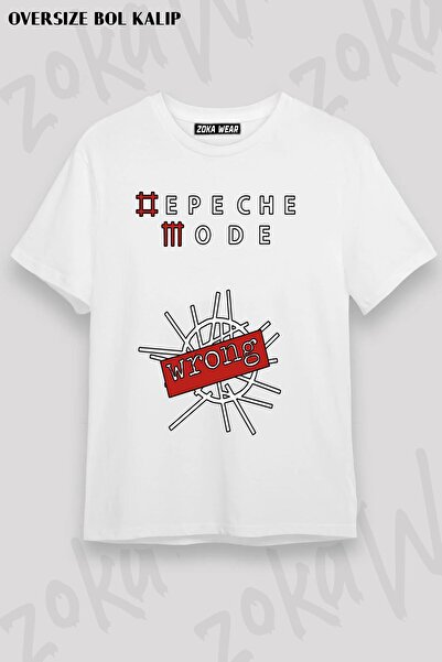 ZOKAWEAR Tricou unisex oversize cu imprimeu Wrong Depeche Mode Design