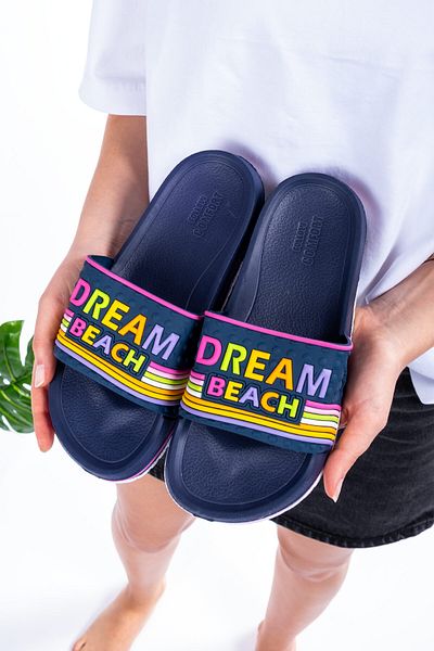 Melek Tuna Women's Non-Slip Sole Sea Slippers, Pool Slippers, Beach Slippers