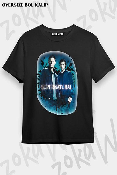 ZOKAWEAR Μπλουζάκι με στάμπα Unisex Oversize Supernatural 2 Design