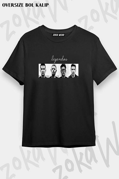 ZOKAWEAR Tricou unisex oversize cu imprimeu Legendas Depeche Model Design