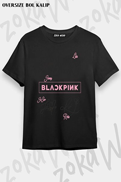 ZOKAWEAR Unisex Oversize Die Tanda Tangan Blackpink t Shirt Design Printed Ts...