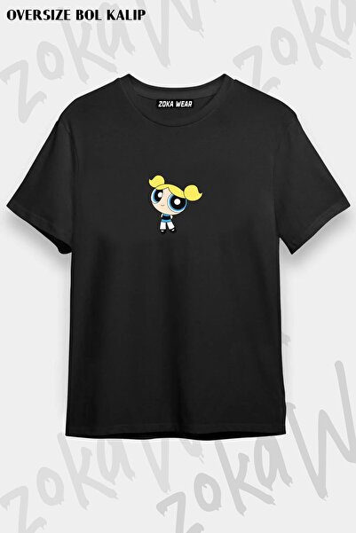 ZOKAWEAR Unisex Oversize Mold Powerpuff Girls Design Printed Tshirt