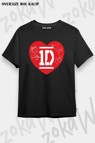 ZOKAWEAR Μπλουζάκι με στάμπα Unisex Oversize Fit One Direction Design