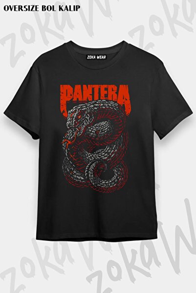 ZOKAWEAR Μπλουζάκι με στάμπα Unisex Oversize Snake Pantera Design