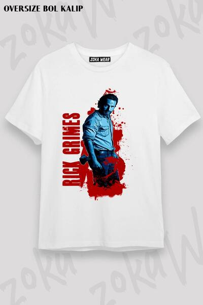 ZOKAWEAR Tricou supradimensionat unisex Rick Grimes The Walking Dead