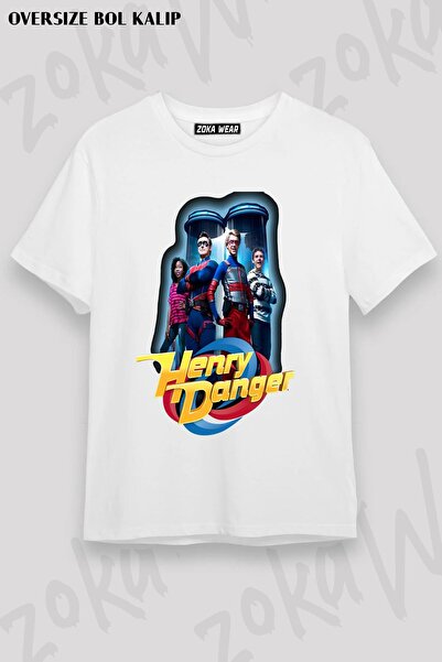 ZOKAWEAR Tricou imprimat unisex oversize Henry Danger Control Room Design