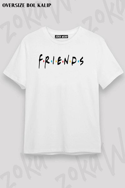 ZOKAWEAR Μπλουζάκι με στάμπα Unisex Oversize Friends TV Series