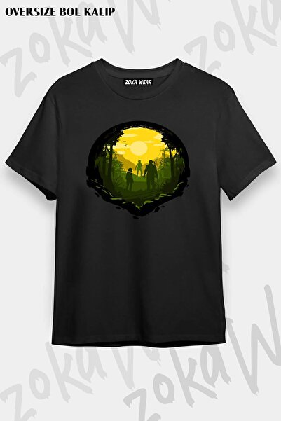 ZOKAWEAR تيشيرت مطبوع بتصميم The Last Of Us v3 مقاس كبير للجنسين