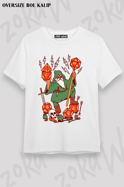 ZOKAWEAR Μπλουζάκι με στάμπα Unisex Oversize Mold Master Of Dungeons Design