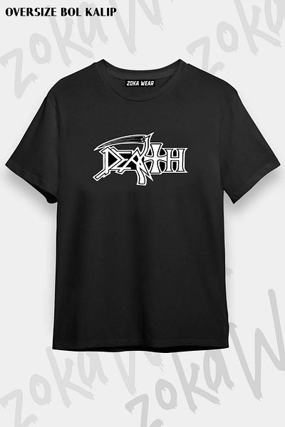 ZOKAWEAR Tricou unisex oversize cu imprimeu cu logo Deat Design