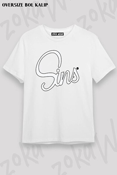 ZOKAWEAR Μπλουζάκι Johnny Sins, Sins Life με στάμπα Unisex Oversize