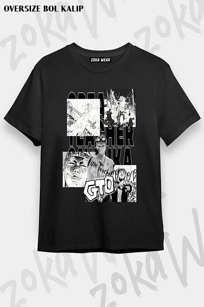ZOKAWEAR Tricou unisex oversize cu imprimeu Gto Design