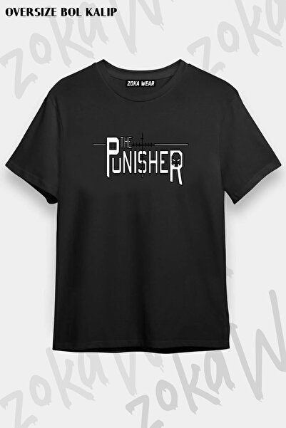 ZOKAWEAR Unisex Oversize kroj Mold The Punisher Design Štampano majica