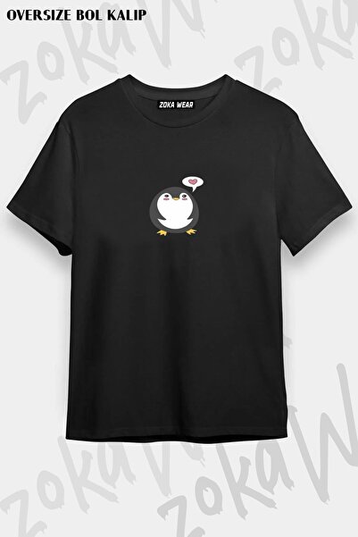 ZOKAWEAR Унисекс тениска с минималистичен принт с овърсайз шарка и забавен ди...