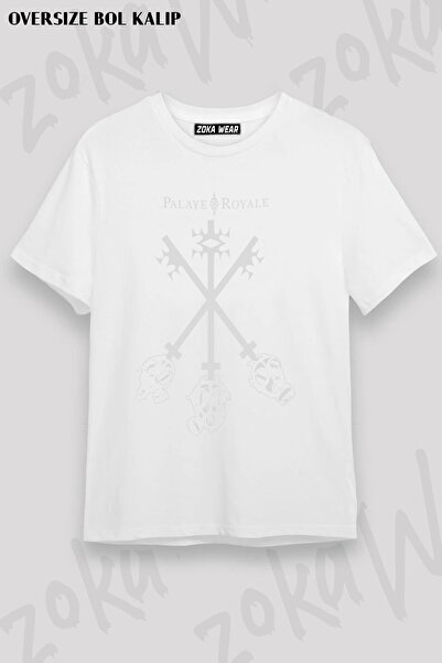 ZOKAWEAR تيشيرت مطبوع بتصميم Palaye Royale 2 مقاس كبير للجنسين